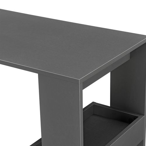 Table De Bar Stylée Bistrot Murale 120 Cm Gris Foncé 03_0006219