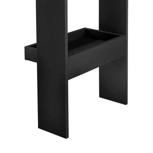 Table De Bar Stylée Meuble De Rangement Table Bistrot Murale 120 Cm Noir 03_0006220
