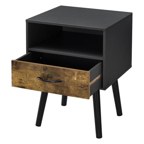 Table De Chevet Commode à Tiroir Meuble Bas De Table De Nuit Avec Espace De Stockage