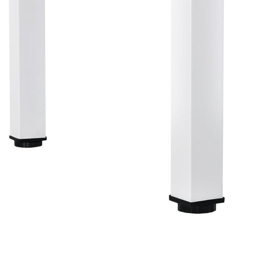 Table De Salle à Manger Cuisine Bureau Mdf Mélaminé Acier 120 Cm Beige Blanc 03_0006