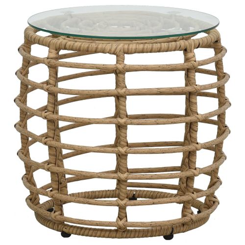 Ensemble De Bistro Jardin Meuble Extérieur Terrasse 3 Pièces Résine Tressée Chêne 02_