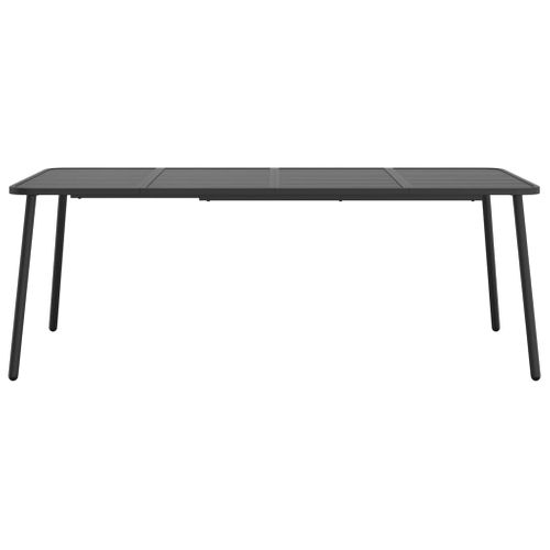 Ensemble De Salle à Manger De Jardin Meuble Extérieur 11 Pièces Anthracite Acier 02_0