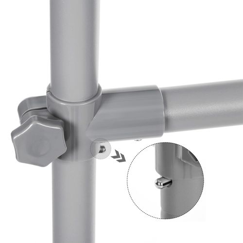 Portant Double Barre Porte-vêtements Mobile Extensible Entre 87 à 150 Cm Avec Roulett