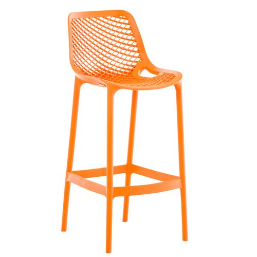 Tabouret De Bar Avec Repose-pieds Design Moderne Plastique Orange Intérieur Ou Extérieur 10_000054