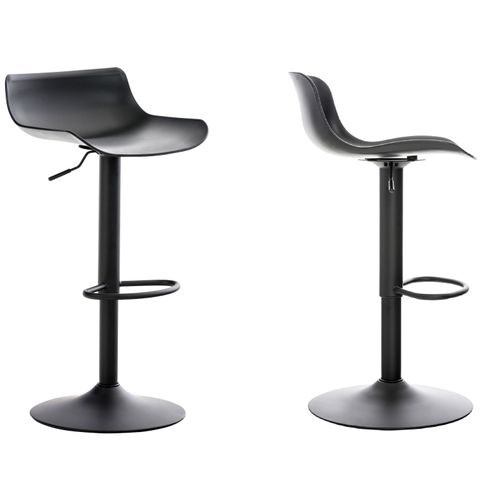 Lot De 2 Tabourets De Bar Pieds Trompette Style Contemporain Avec Repose-pieds Hauteur Réglable