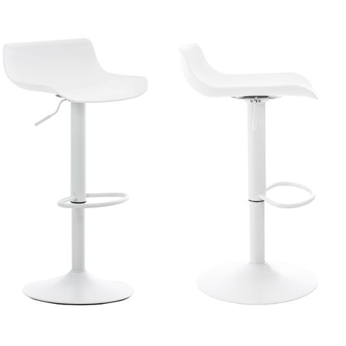 Lot De 2 Tabourets De Bar Pieds Trompette Style Contemporain Avec Repose-pieds Hauteur Réglable