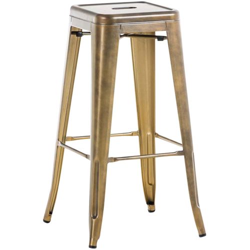 Tabouret De Bar Style Industriel En Métal Doré 10_0000242