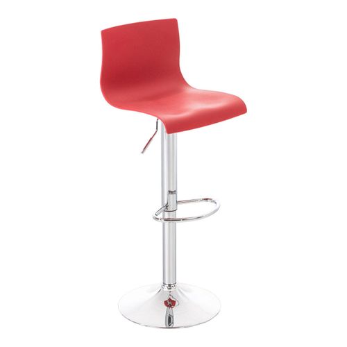 Tabouret De Bar X1 Avec Repose-pieds Design Moderne Plastique Rouge Et Métal 10_0000058