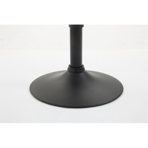 Lot De 2 Tabourets De Bar Moderne Et Confortable En Tissu Taupe Pieds Trompette En Métal Noir Tdb1