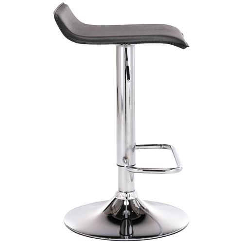 Lot De 2 Tabourets De Bar En Synthétique Noir Hauteur Réglable Avec Repose-pieds Chromé Tdb10162