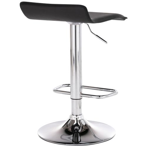 Lot De 2 Tabourets De Bar En Synthétique Noir Hauteur Réglable Avec Repose-pieds Chromé Tdb10162
