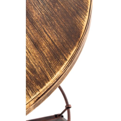 Table Haute En Bois Massif Et Métal Bronze Hauteur Réglable Style Industriel Tab10065