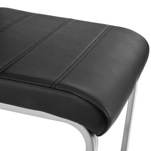 Lot De 6 Chaises Pieds Acier Siège De Salon Cuisine Salle à Manger Design Carré Éléga