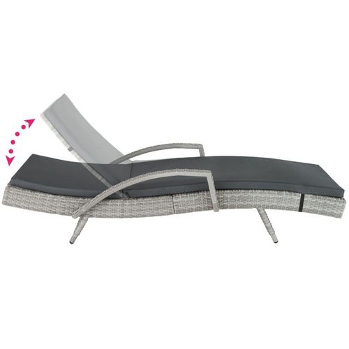 Bain De Soleil Chaise Longue Transat Meuble Jardin 5 Positions Gris 08_0000226
