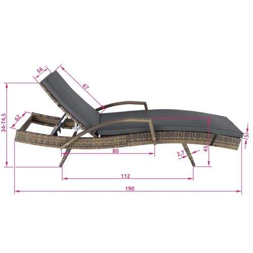 Bain De Soleil Transat Meuble Jardin 5 Positions Marron 08_0000227