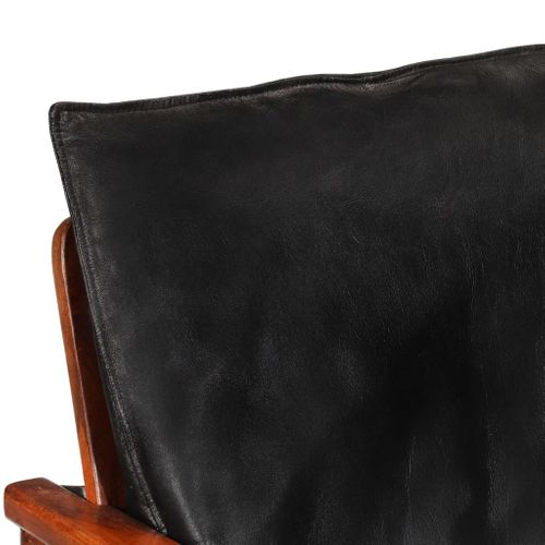 Canapé 2 Places De Salon Salle De Séjour Maison Intérieur Places Noir Cuir Véritable