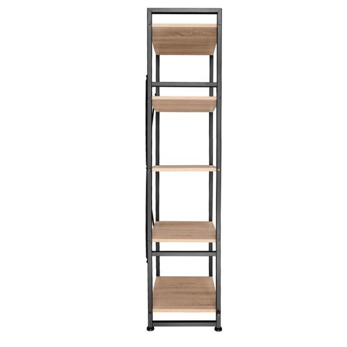Grande Étagère Bibliothèque Au Look Industriel/ Vintage 5 Niveaux 151,5 Cm Beige 08_0