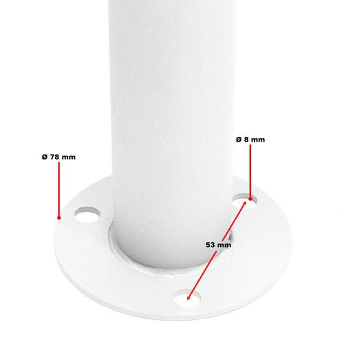 Bloc 4 Boites Aux Lettres Sur Pieds 4 Entrées Acier Galvanisé Blanc 16_0000035