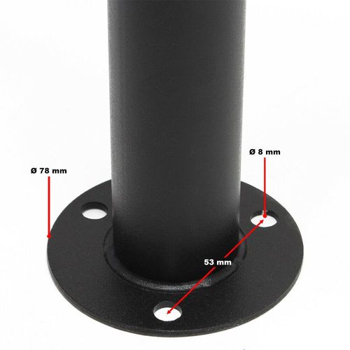 Bloc 4 Boites Aux Lettres Sur Pieds 4 Entrées Acier Galvanisé 46,8 X 38,5 X 27 Cm Noi