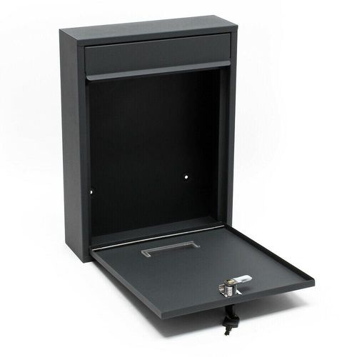 Boite Aux Lettres Design Murale Courrier Acier Galvanisé Anthracite 16_0000071