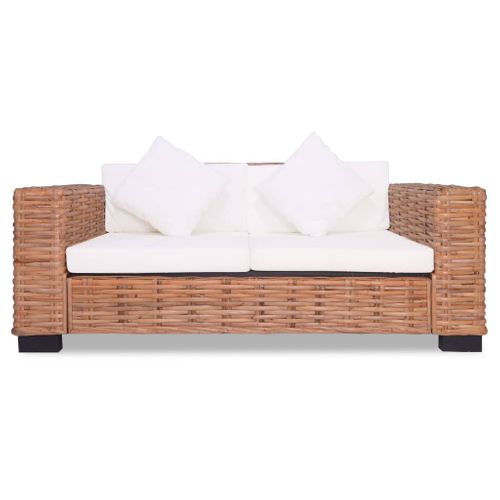 Canapé 2 Places De Salon Salle De Séjour Maison Intérieur Rotin Naturel 02_0019645