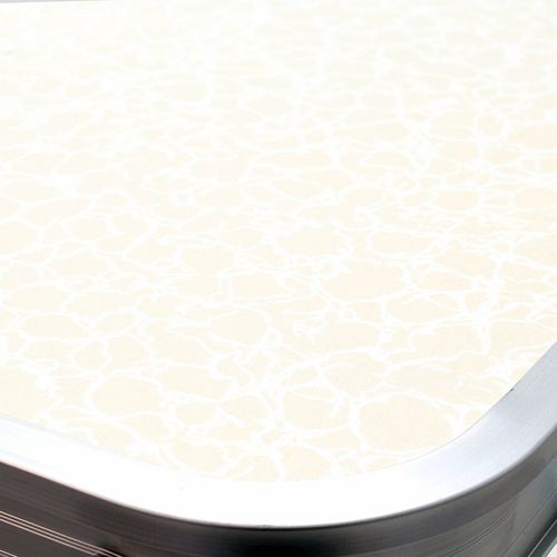 Table De Camping Pliante Aluminium Jardin Balcon Randonnée Rabattable 80 Cm Blanc 1