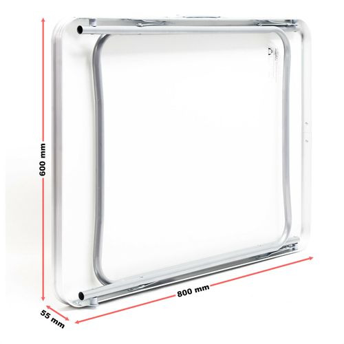 Table De Camping Pliante Aluminium Jardin Balcon Randonnée Rabattable 80 Cm Blanc 1