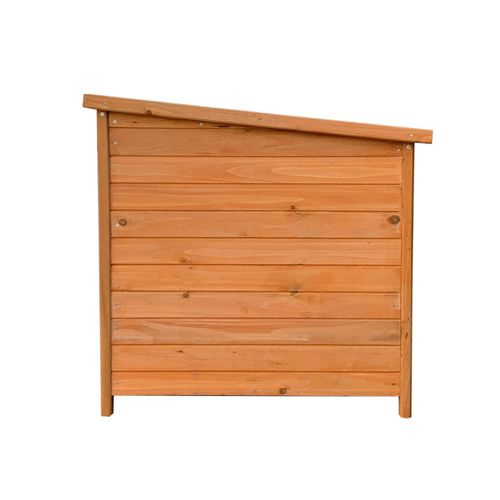 Poulailler Compact Pratique Toit Hydrofuge Avec Nichoir 136 Cm Bois Brun 16_0000581