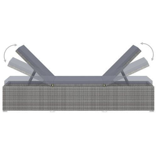 Transat Chaise Longue Bain De Soleil Lit De Jardin Terrasse Meuble D'extérieur Avec Coussin