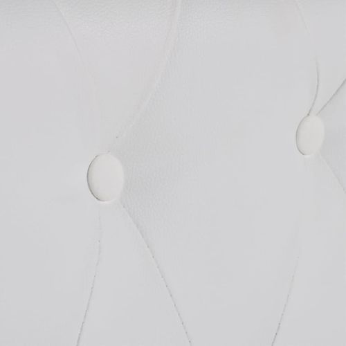 Canapé 2 Places De Salon Salle De Séjour Maison Intérieur Cuir Synthétique Blanc 02_0