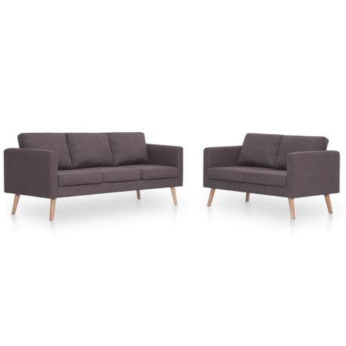 Ensemble De Canapé 2 Places De Salon Salle De Séjour Maison Intérieur Pièces Tissu