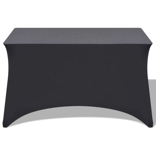 Housse Extensible De Table 2 Pièces 183 X 76 X 74 Cm Anthracite Dec022434