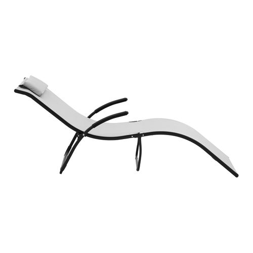 Bain De Soleil Transat En Acier Ondulée Gris 14_0007441