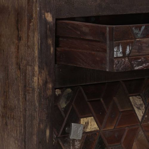 Table De Nuit Chevet Commode Armoire Meuble Chambre Bois De Récupération Solide