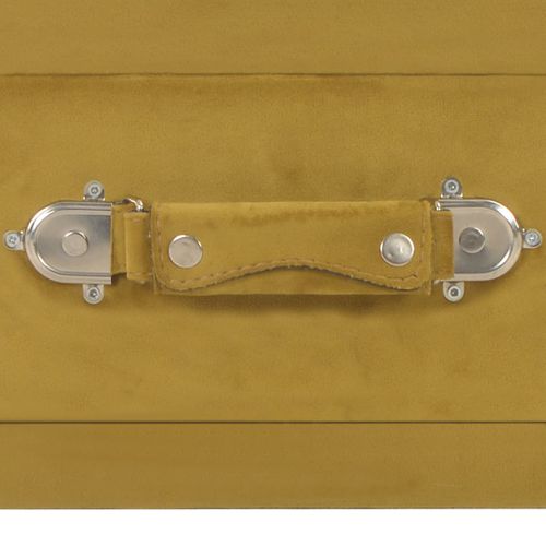 Table De Nuit Chevet Meuble Chambre Moutarde 40x35x40 Cm Velours 1402066