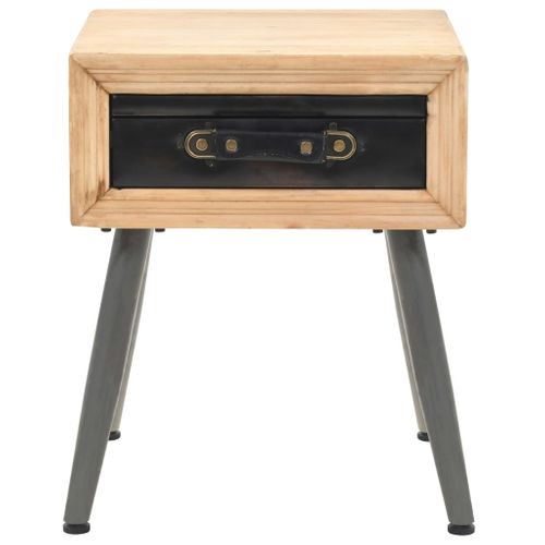 Table De Nuit Chevet Meuble Chambre Bois De Sapin Massif 43 X 38 X 50 Cm 1402065