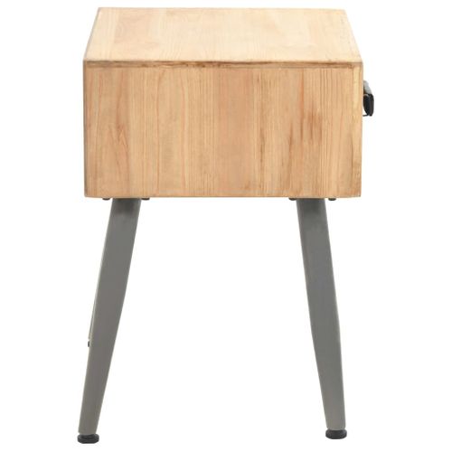 Table De Nuit Chevet Meuble Chambre Bois De Sapin Massif 43 X 38 X 50 Cm 1402065