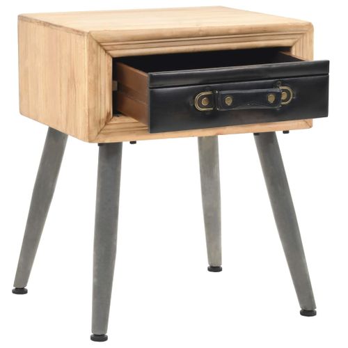 Table De Nuit Chevet Meuble Chambre Bois De Sapin Massif 43 X 38 X 50 Cm 1402065