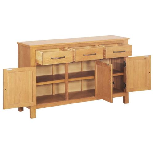 Buffet Bahut Armoire Console Meuble De Rangement 112 Cm Bois De Chêne Massif 4402269