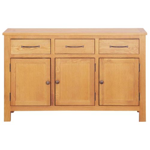 Buffet Bahut Armoire Console Meuble De Rangement 112 Cm Bois De Chêne Massif 4402269