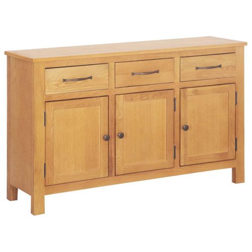 Buffet Bahut Armoire Console Meuble De Rangement 112 Cm Bois De Chêne Massif 4402269