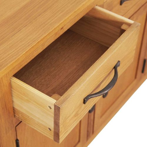 Buffet Bahut Armoire Console Meuble De Rangement 112 Cm Bois De Chêne Massif 4402269
