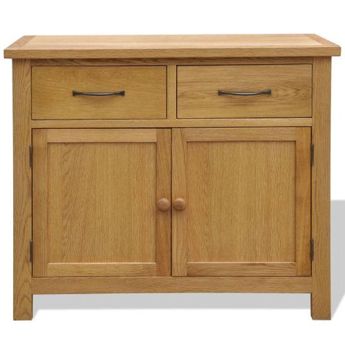 Buffet Bahut Armoire Console Meuble De Rangement 90 Cm Bois De Chêne Massif 4402256