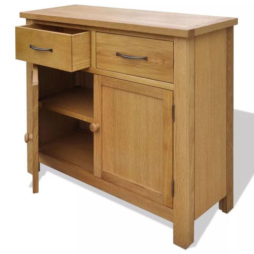 Buffet Bahut Armoire Console Meuble De Rangement 90 Cm Bois De Chêne Massif 4402256