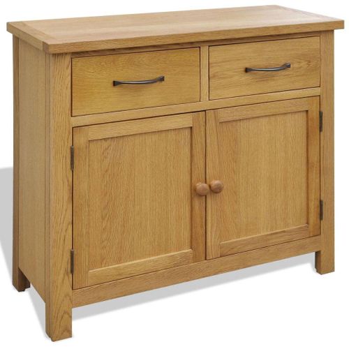 Buffet Bahut Armoire Console Meuble De Rangement 90 Cm Bois De Chêne Massif 4402256