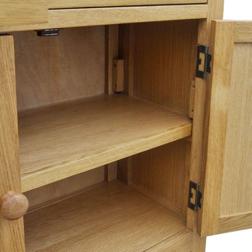 Buffet Bahut Armoire Console Meuble De Rangement 90 Cm Bois De Chêne Massif 4402256