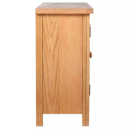 Buffet Bahut Armoire Console Meuble De Rangement Avec 3 Tiroirs 110 Cm Bois De Chêne