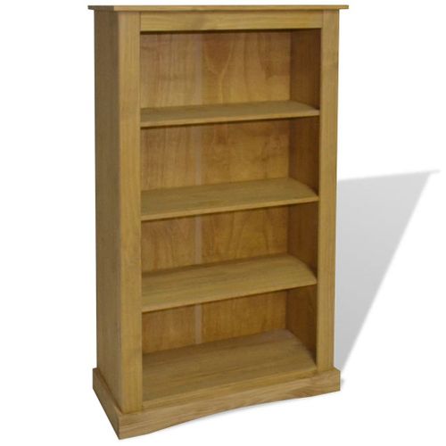 Étagère Armoire Meuble Design Bibliothèque à 4 Niveaux Pin 150 Cm Marron 2702017/2
