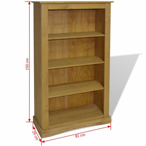 Étagère Armoire Meuble Design Bibliothèque à 4 Niveaux Pin 150 Cm Marron 2702017/2