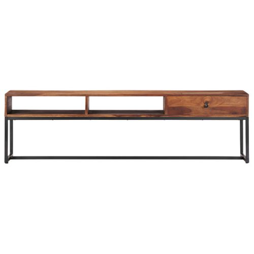 Meuble Télé Buffet TV Télévision Design Pratique 160 Cm Bois De Sesham Massif 2502079